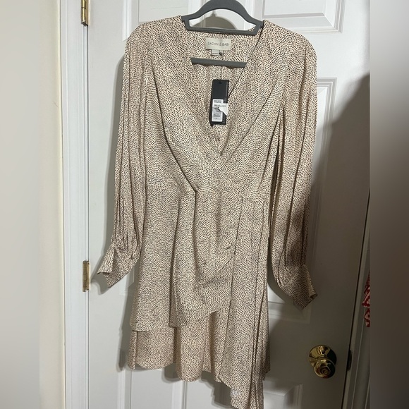 Sachin + Babi Dari Polka Dot Satin Dress with Faux Sarong - Picture 2 of 3